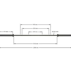 ATX Cerakote Power Bar -⁠ Graphite Black Crosstraining Halterstangen|Olympische Halterstangen 50 Mm