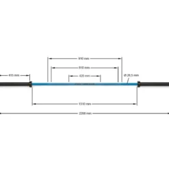 Best Cerakote Power Bar -⁠ Steel Blue Crosstraining Halterstangen|Olympische Halterstangen 50 Mm