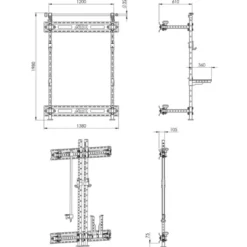 Clearance Folding Wall Rack FBR-⁠500 Half Racks
