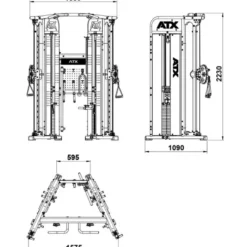 New ATX Functional Trainer FTX-⁠780 Cable Crossovers|Rubberen Dumbbells