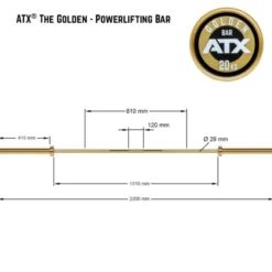 Hot Golden Power Bar Crosstraining Halterstangen|Olympische Halterstangen 50 Mm