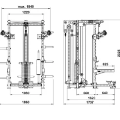 Outlet Half Rack Pull Station HCR-⁠780 Multistations|Half Racks
