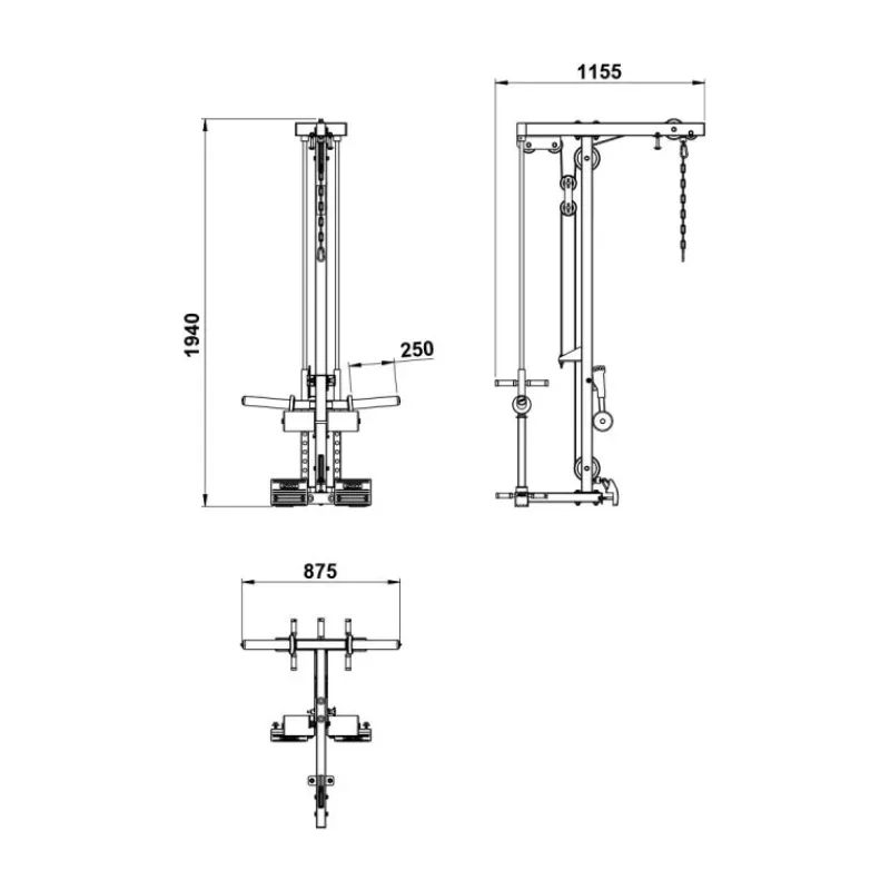 Discount Lat Pulley Option LTO-640 - Plate Loaded Toebehoren|Lat Pulleys
