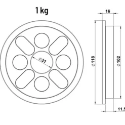 Outlet Magneetgewichten Fractional Plates|Nieuwe Artikelen