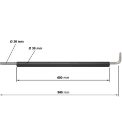 Best Pin-⁠Pipe Safeties 700 / 70 cm -⁠ Staal Toebehoren|Aanbiedingen