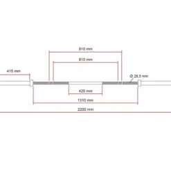 Sale Power Bar -⁠ Stainless Steel Crosstraining Halterstangen|Olympische Halterstangen 50 Mm