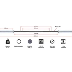 Best Power Bar -⁠ Zwart/chroom Olympische Halterstangen 50 Mm|Bekijk Assortiment...