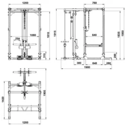 Online Power Rack PRX-⁠640 + Lat Pulley Power Racks