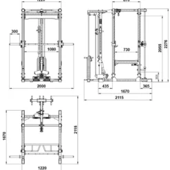 Power Rack PRX-⁠780 2.0 + Lat Pulley met 125 kg gewichtstapel + Smith Machine Option Power Racks|Nieuwe Artikelen