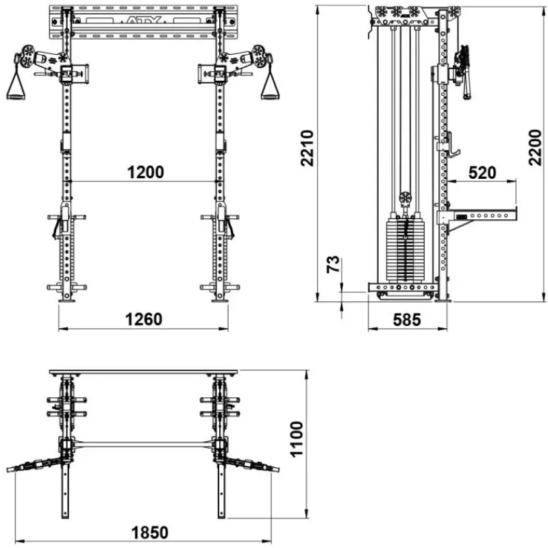 Discount Wall Cable Rack WCR-600 Multistations|Half Racks