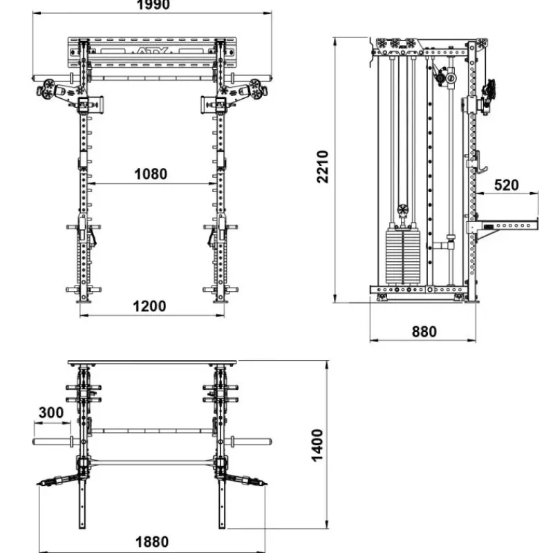 Outlet Wall Smith Rack WSR-640 Smith Machines|Multistations