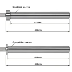 New XTP Power Bar - Bare Steel Olympische Halterstangen 50 Mm