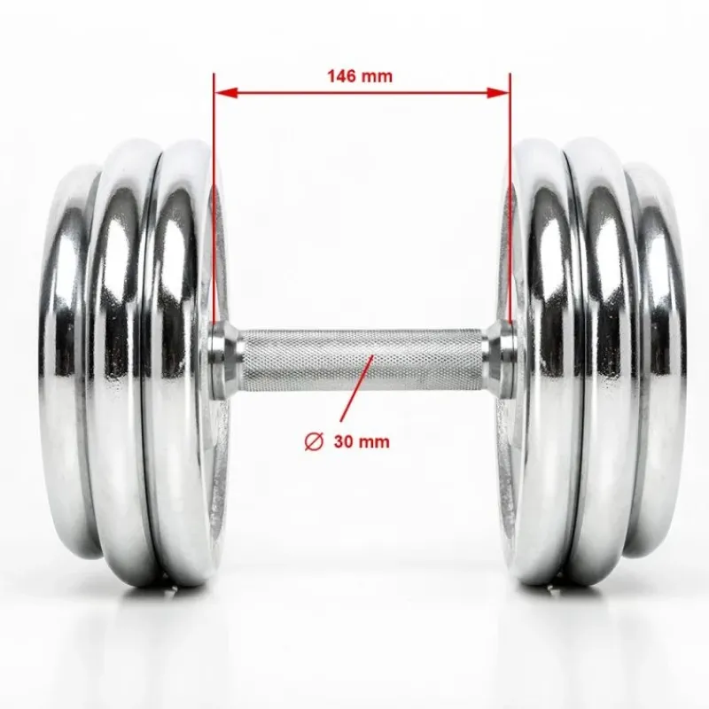 Best CHD Dumbbells Chroom - 2,5 kg stappen Chd Dumbbells