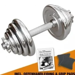 Outlet Chromen Dumbbell 15 kg / 1 kg stappen Standaard Haltersets 30 Mm