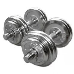 Sale Chromen Dumbbell Set 2 x 15kg Standaard Haltersets 30 Mm