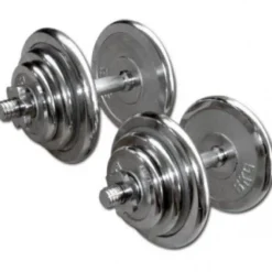 Hot Chromen Dumbbell Set 2 x 20kg Standaard Haltersets 30 Mm