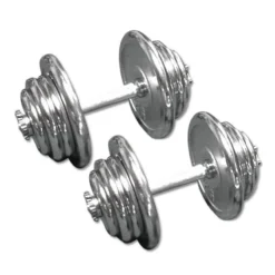 Chromen Dumbbell Set 2 x 25kg Standaard Haltersets 30 Mm