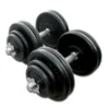 Gietijzeren Dumbbell Set 2 x 30kg Standaard Haltersets 30 Mm