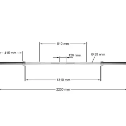 Olympische halterstang 220 cm Olympische Halterstangen 50 Mm|Aanbiedingen