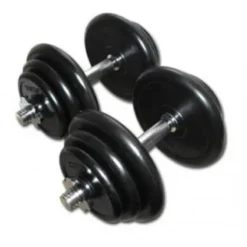 Discount Rubberen Dumbbell Set 2 x 20kg Standaard Haltersets 30 Mm
