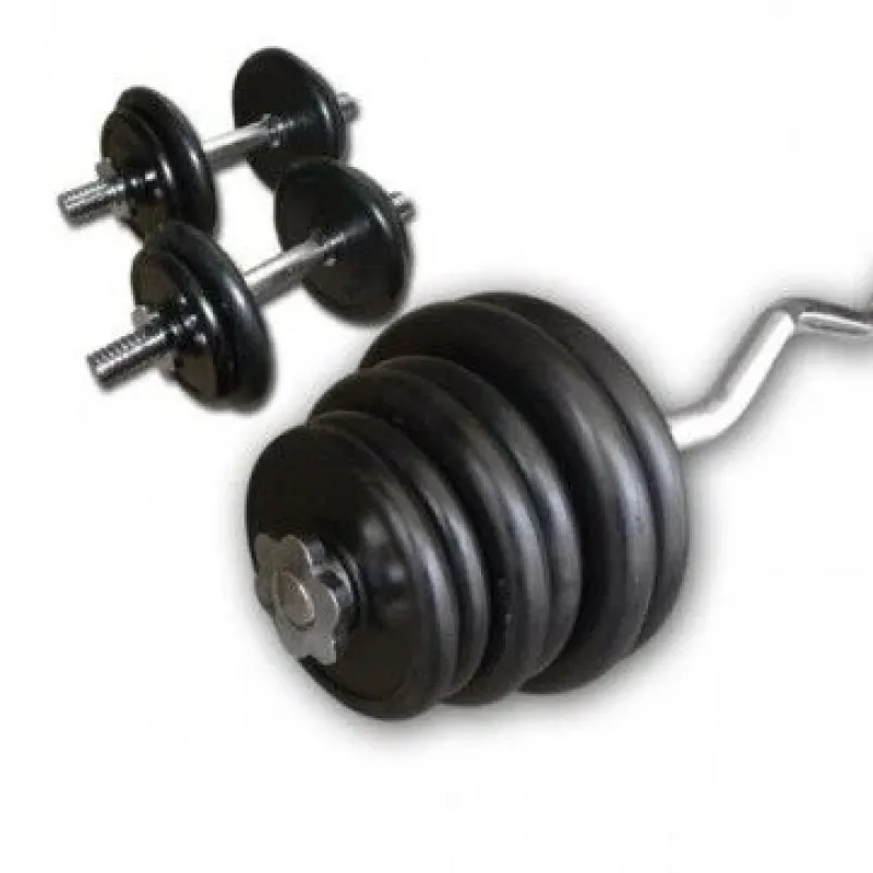 Best Rubberen Super-Curl Set 47,5kg Standaard Haltersets 30 Mm