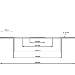 Outlet Standaard halterstang 200 cm Power Bands 104 Cm|Bekijk Assortiment...